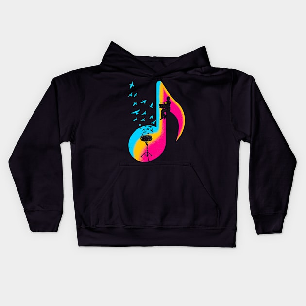 Music Snare Drum Player Kids Hoodie by barmalisiRTB